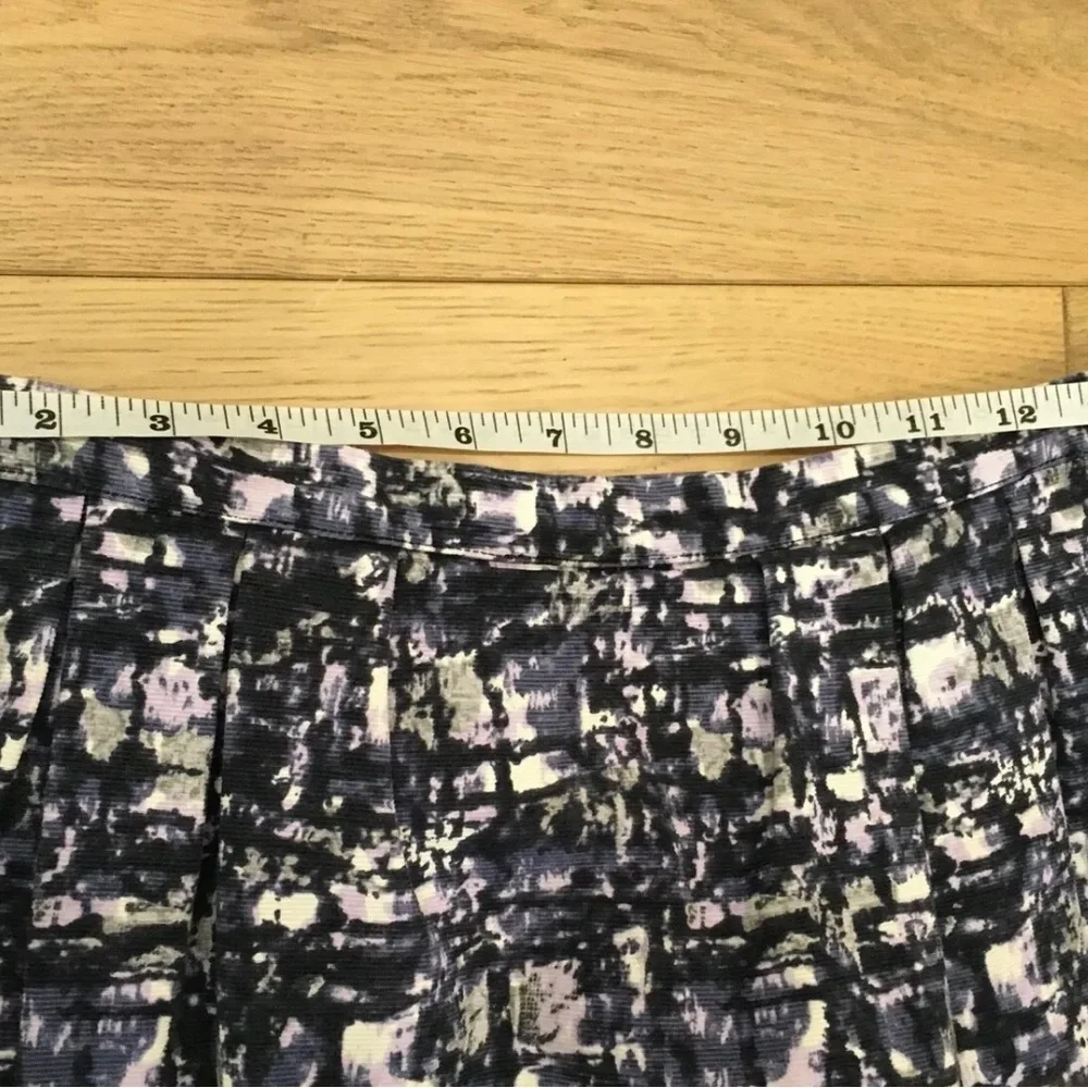 Michael Kors Round Skirt Blue Purple Geometric Print with Pockets! Size 6